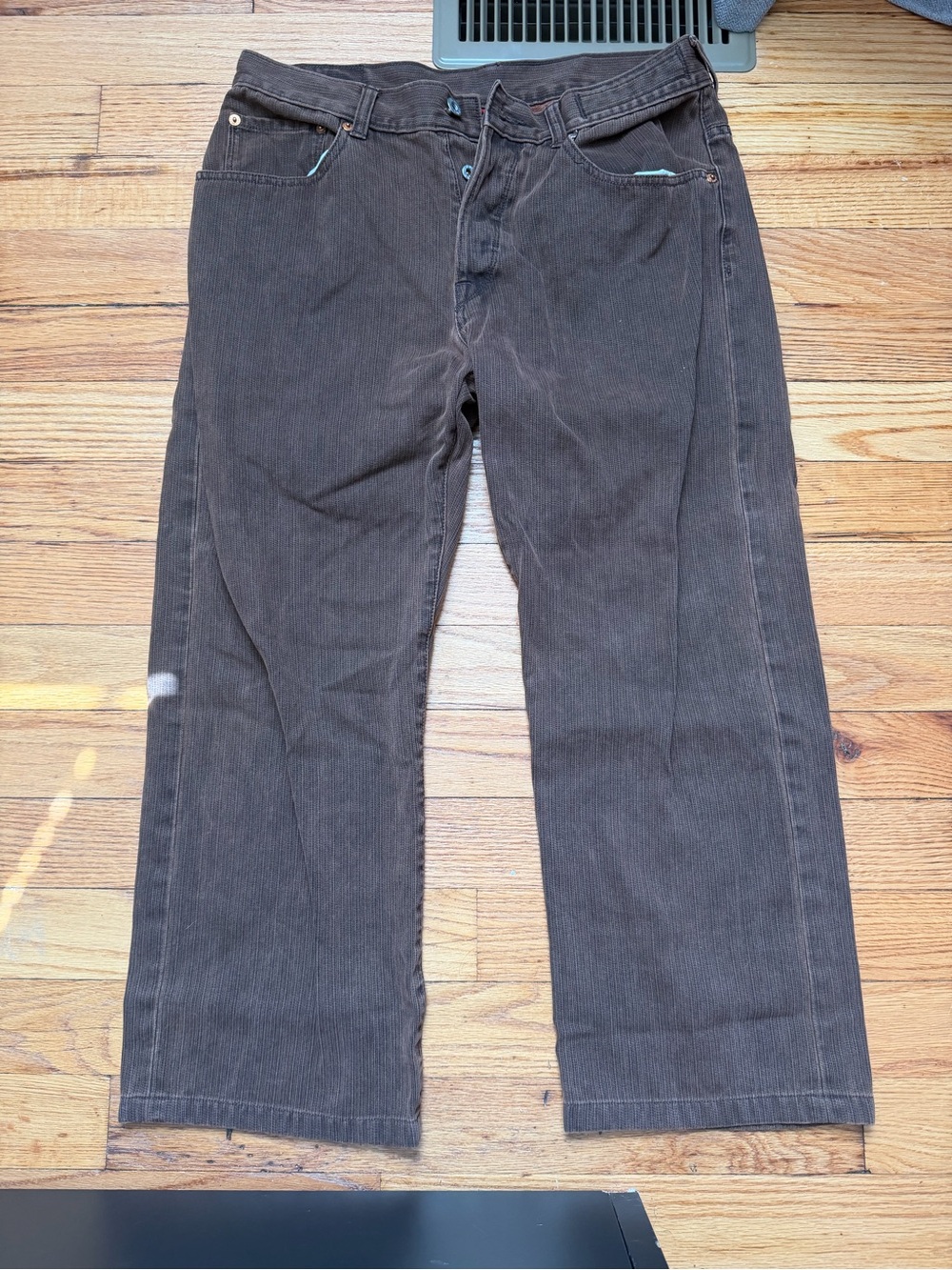 Guess Men's Dark Brown Corduroy Pants